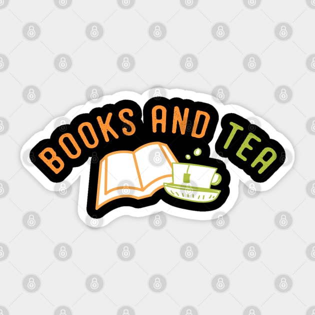 BOOKS AND TEA Sticker by Lin Watchorn 